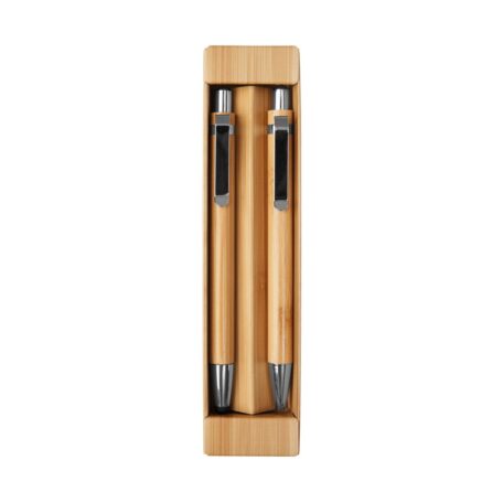 Set de bolígrafo y lápiz mecánico en bamboo