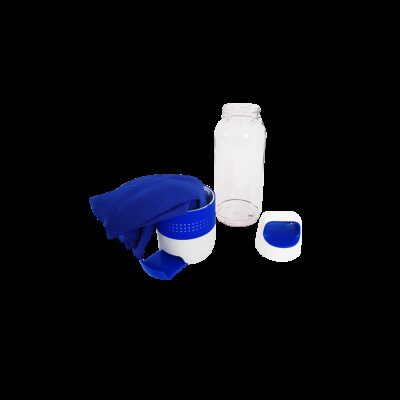 Botella deportiva con toalla