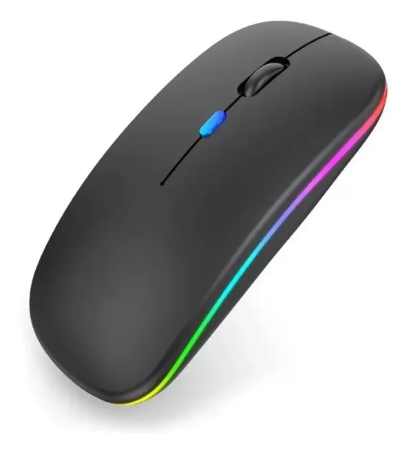 Mouse Inalambrico Recargable 2.4g Portatil Bluetooth Luz Led