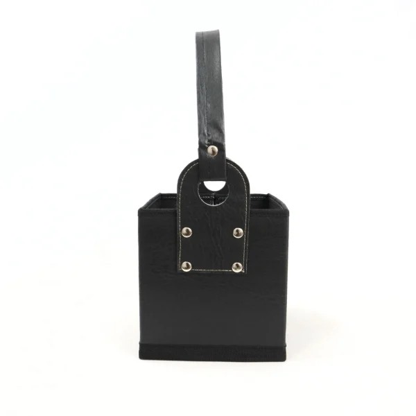 Canasta Cuerina Cubo – NEGRO - Imagen 17