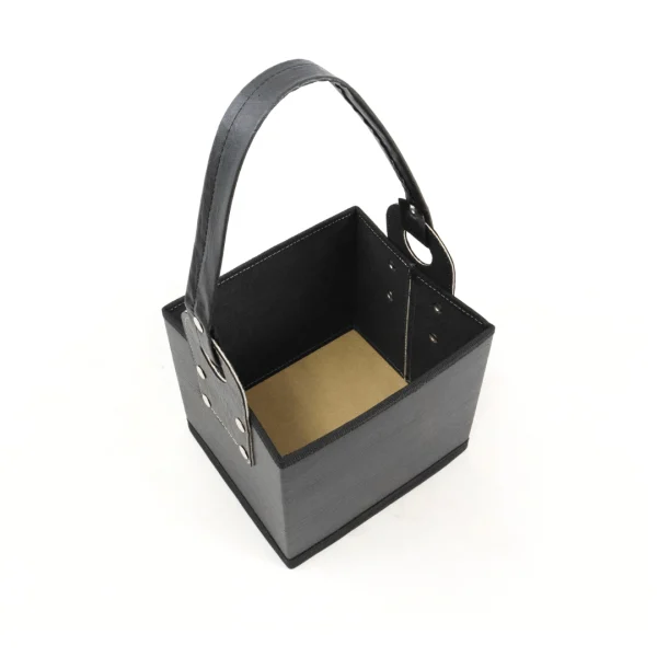 Canasta Cuerina Cubo – NEGRO - Imagen 19