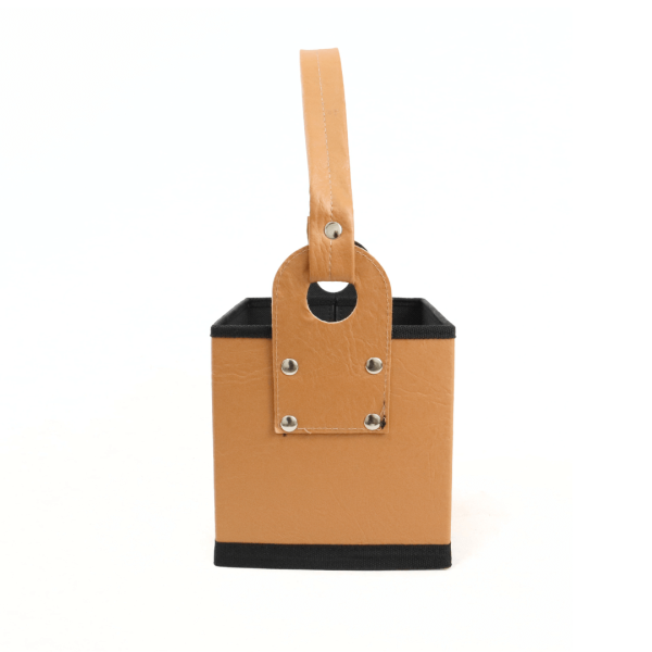 Canasta Cuerina Cubo – NEGRO - Imagen 3