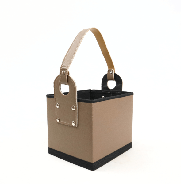 Canasta Cuerina Cubo – NEGRO - Imagen 8