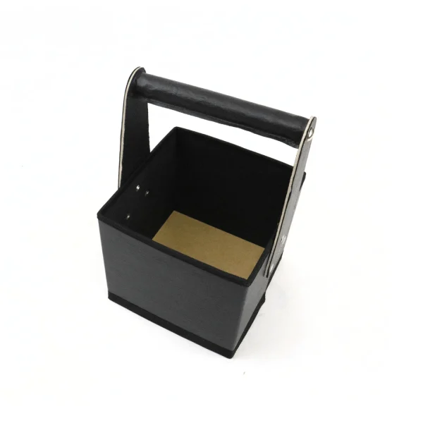 Canasta Cuerina Cubo – NEGRO - Imagen 12