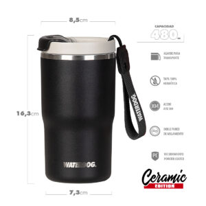 Vaso acero inox con rec cerámico 0,480 l CLYDE480