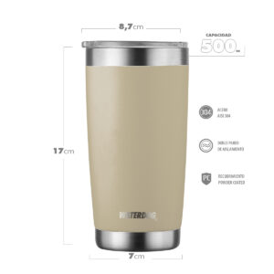 Vaso acero inox 0,500 l BORDA500