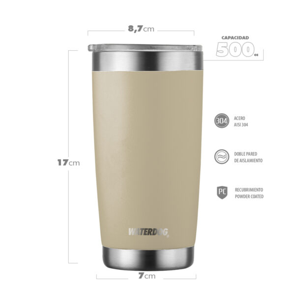 Vaso acero inox 0,500 l BORDA500