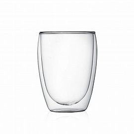 Vaso doble vidrio borosilicato 350ml. Código 9385