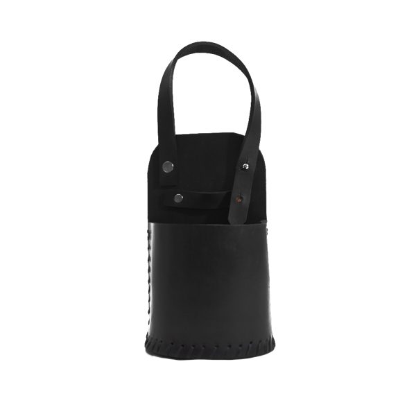 PORTA MATE DE CUERO NEGRO PARA AUTO - Imagen 3