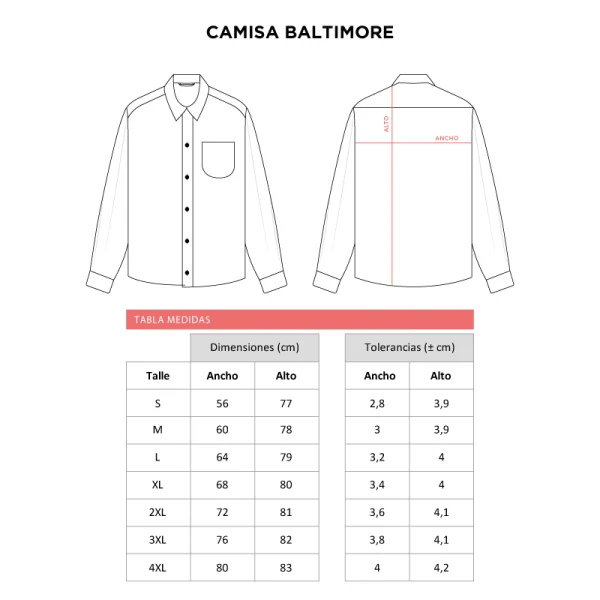 Camisa Baltimore Hombre/Unisex - Imagen 6