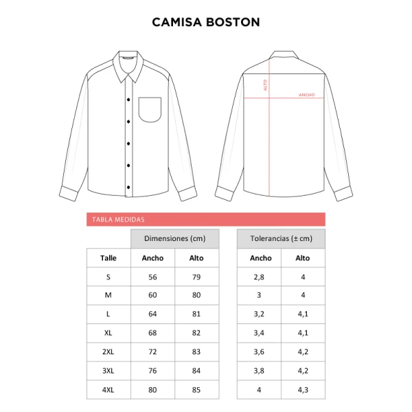 Camisa Boston Hombre/Unisex - Imagen 8