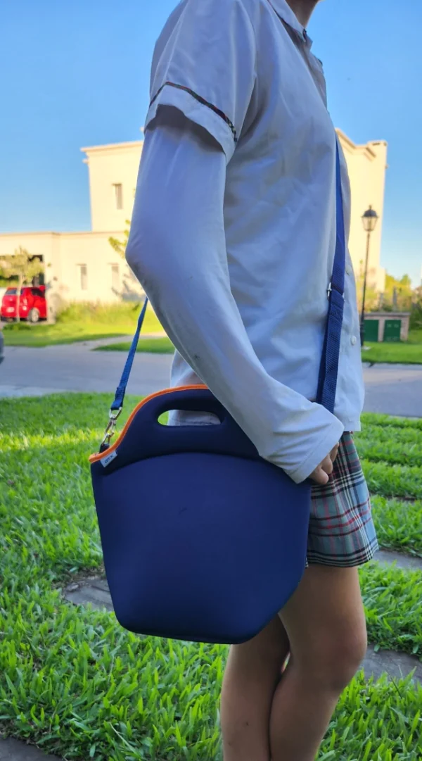 Lunchera Térmica de Neoprene Azul - Imagen 6