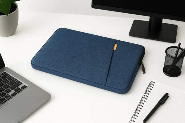FUNDA PORTA Notebook Cordura C/Bolsillo | Azul Melange - Imagen 4