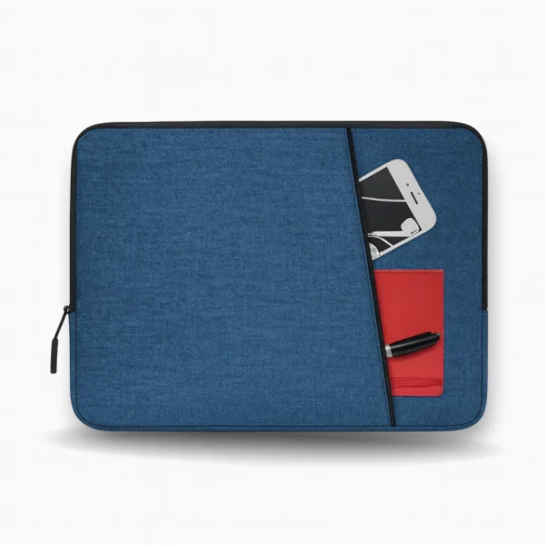 FUNDA PORTA Notebook Cordura C/Bolsillo | Azul Melange - Imagen 6