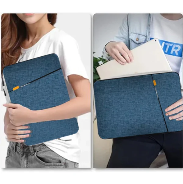FUNDA PORTA Notebook Cordura C/Bolsillo | Azul Melange - Imagen 7