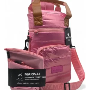 Mochila Matera Tipo Puffer Con Bags Rosa Chicle
