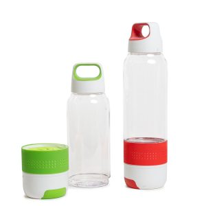 Botella PVC cristal con toalla de microfibra HL8477