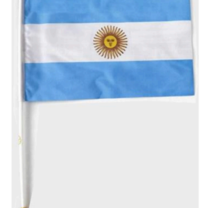 Banderita de mano de TELA con palito.