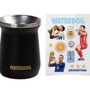 Mate térmico Waterdog Zoilo Edición Mundial + Stickers Selección Argentina+ Stickers isologo