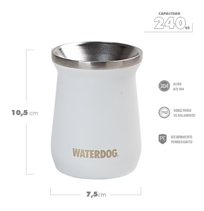 Mate térmico Waterdog Zoilo Edición Mundial + Stickers Selección Argentina+ Stickers isologo - Imagen 2