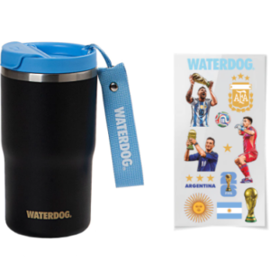 Vaso térmico Waterdog Clyde Edición Mundial + Stickers Selección Argentina+ Stickers isologo