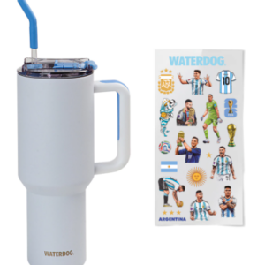 Vaso térmico Waterdog Cold Edición Mundial + Stickers Selección Argentina+ Stickers isologo
