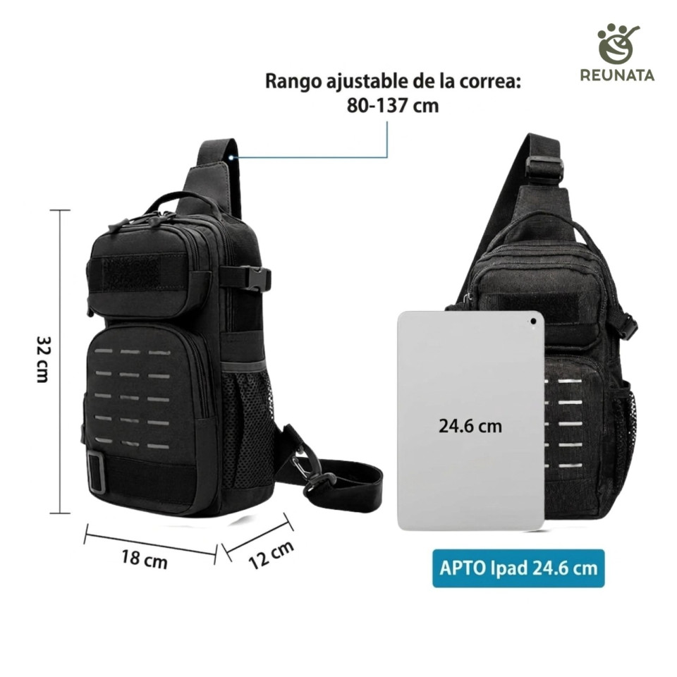 Mochila Táctica Engomada Trekking Camping RIPSTOP - Imagen 2