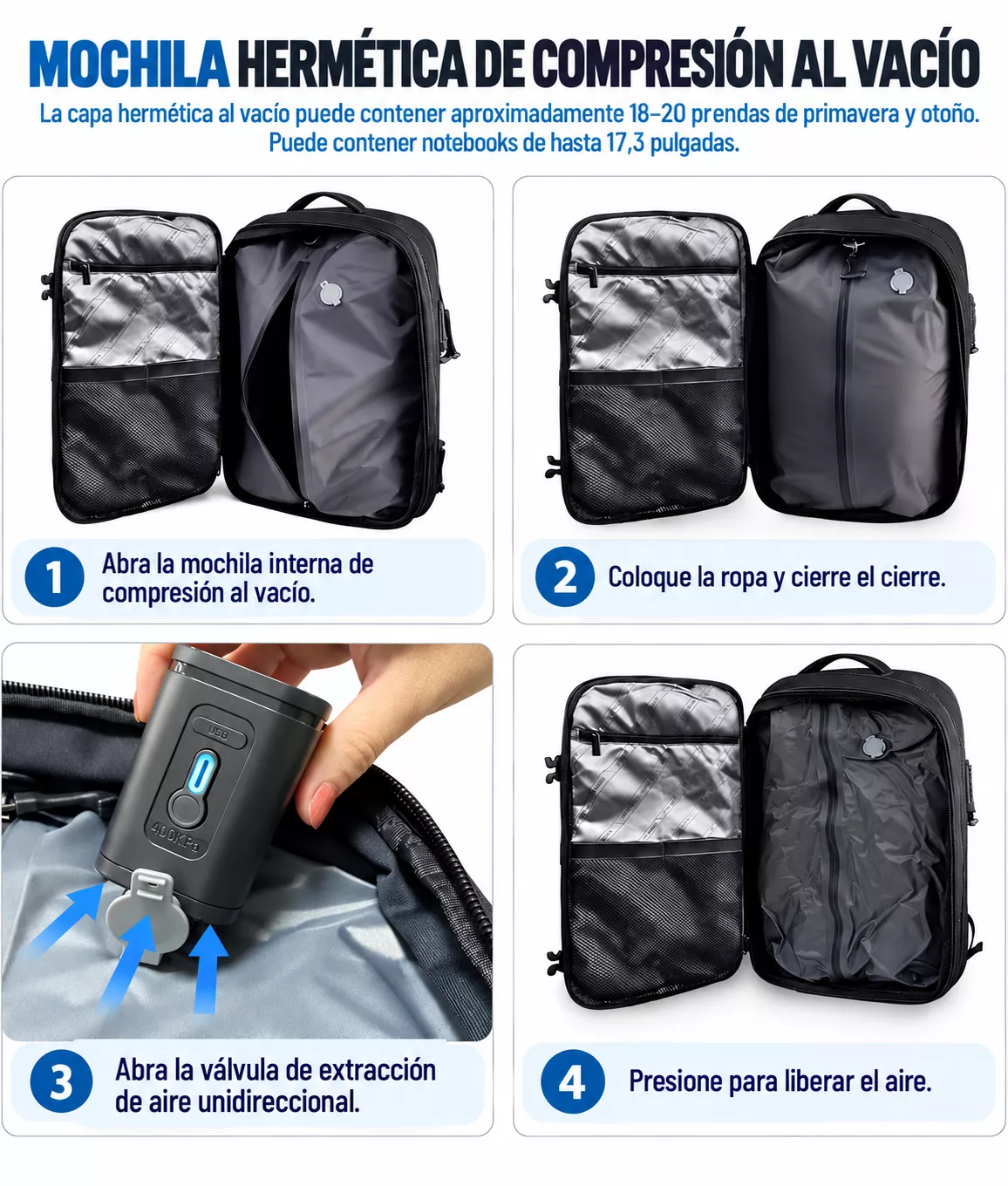 Mochila Vaccum compresión al vacio - Imagen 3
