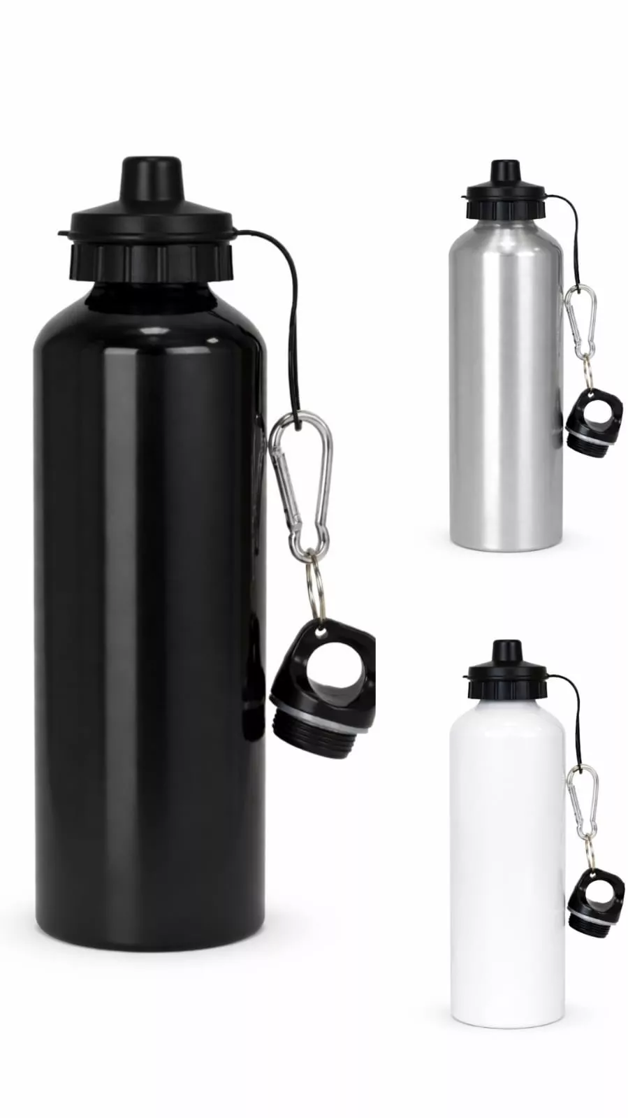 Botella Flux de aluminio con doble tapa